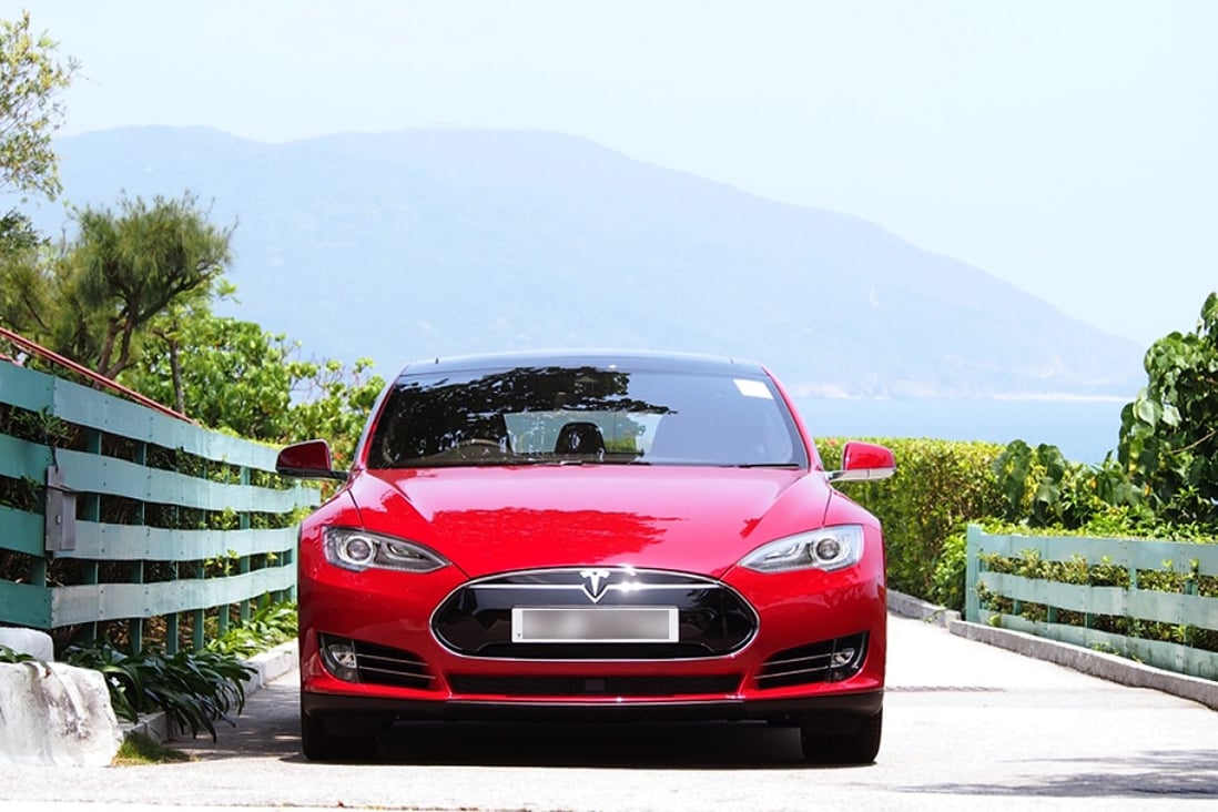 Tesla Model S all-electric car during a road test in Hong Kong. Photo: SCMP Pictures