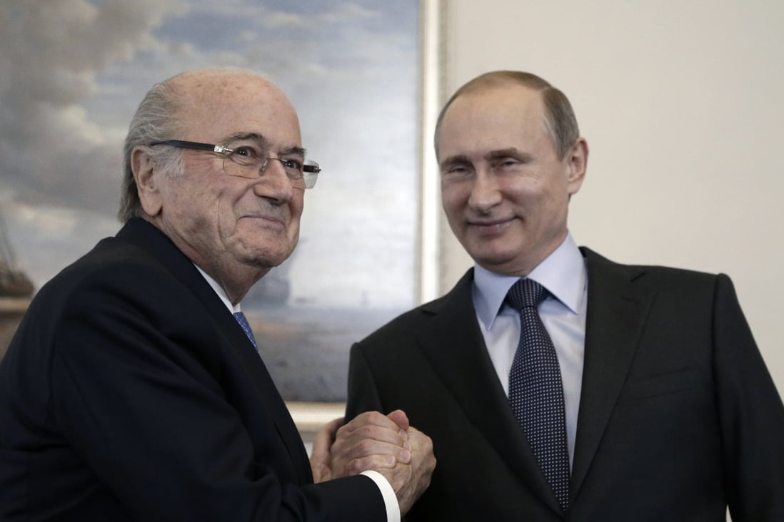 Sepp Blatter and pal Vladimir Putin. Photo: Reuters