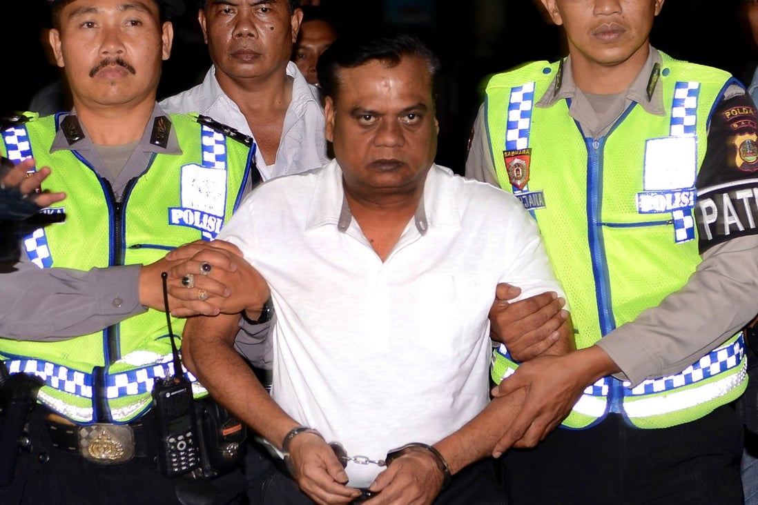 The Indian fugitive Chhota Rajan, wanted over a series of murders in India was arrested in Indonesia flown by Indian Air Force jet to Delhi. Photo: AFP
