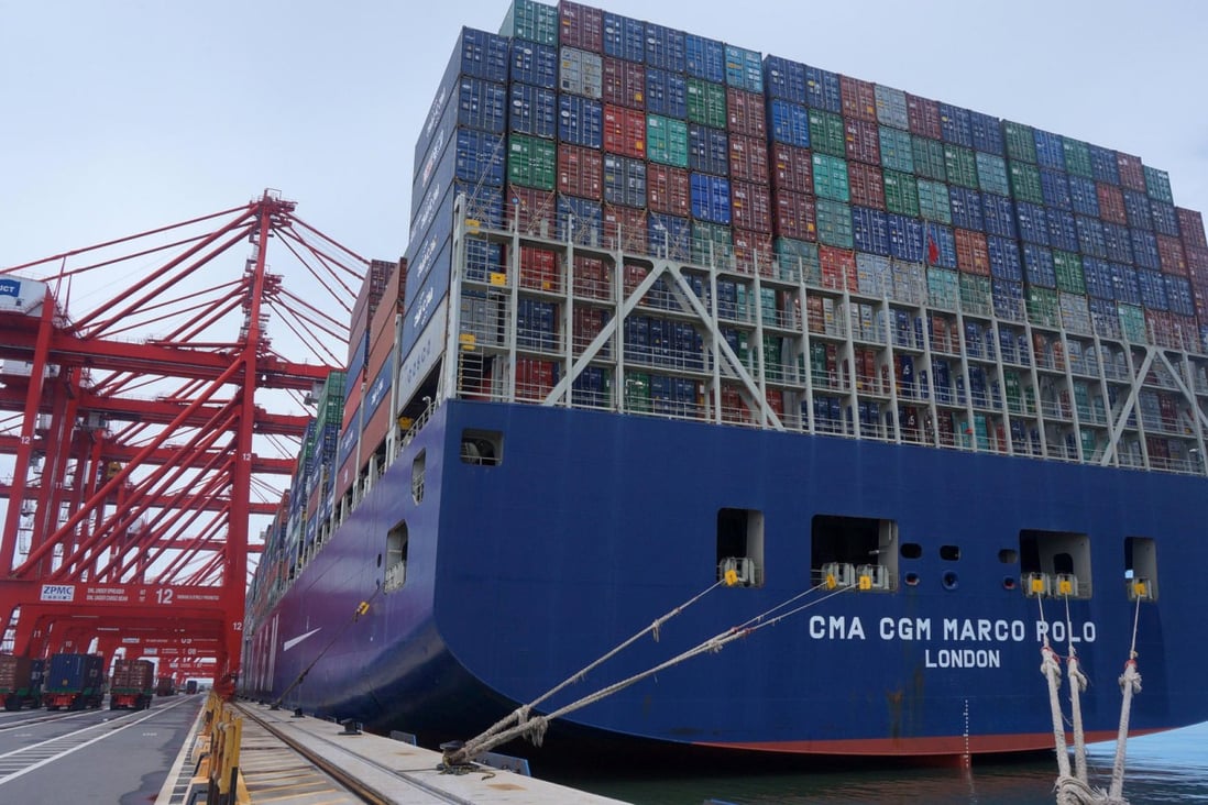 Ultra-large ships that would earlier bypass Sri Lanka's shallow ports now come calling thanks to the new terminal built by a Chinese company. Photo: SCMP Pictures