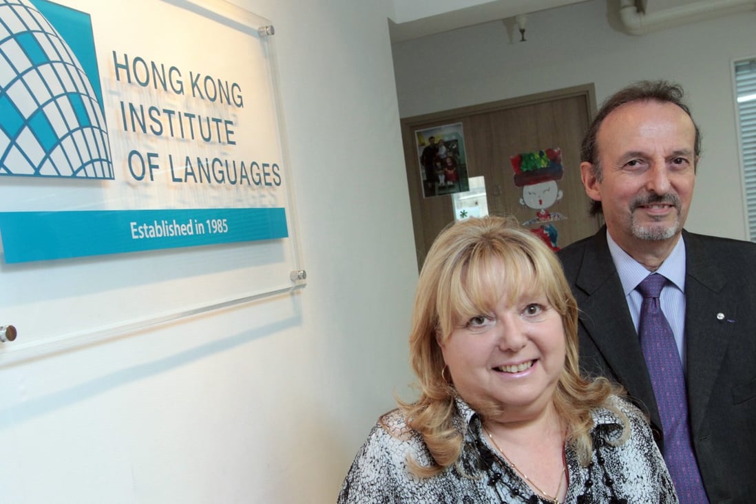 Dominique Chasset and Christian Chasset, directors of Hong Kong Institute of Languages in Central. Photo: Bruce Yan