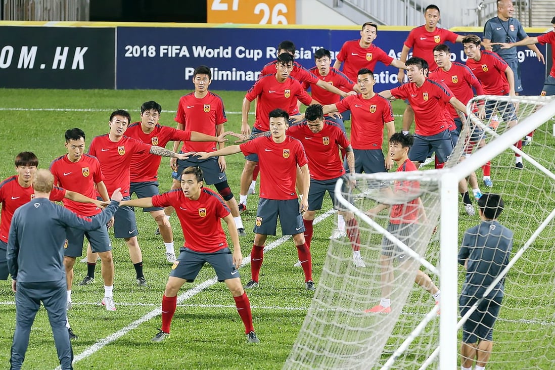 China's national soccer team are ranked among the lowest  in terms of China's size and population. Photo: SCMP Pictures