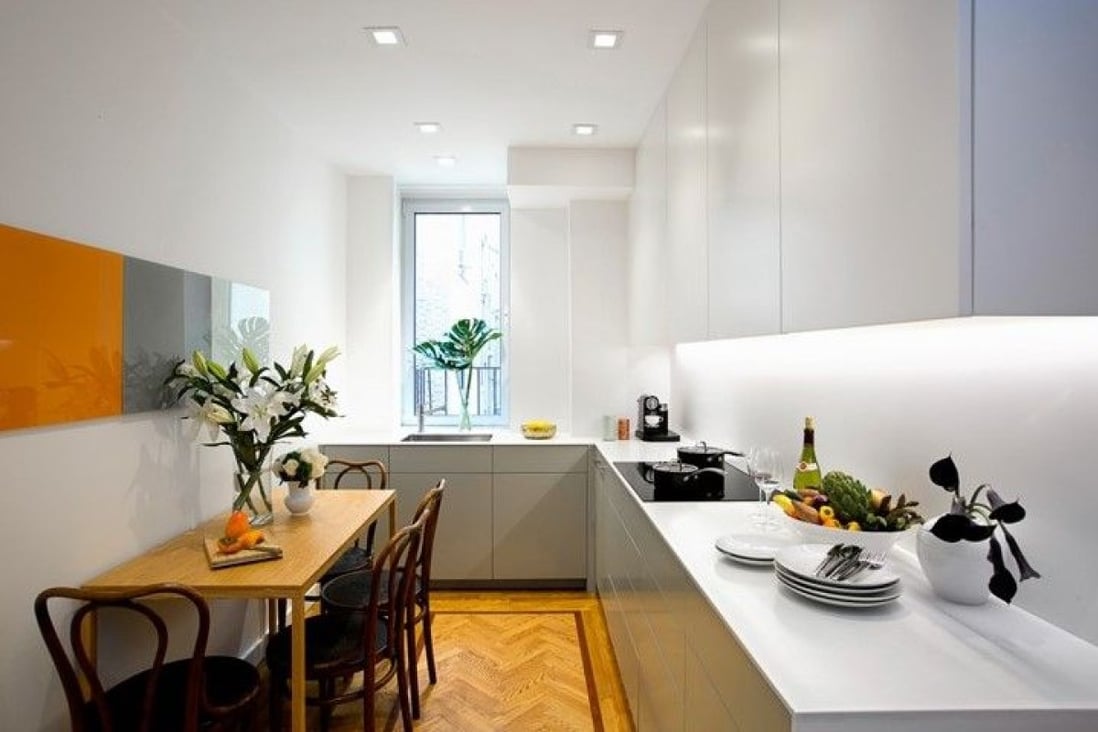 Cezign's reconfigured kitchen in a small Manhattan flat