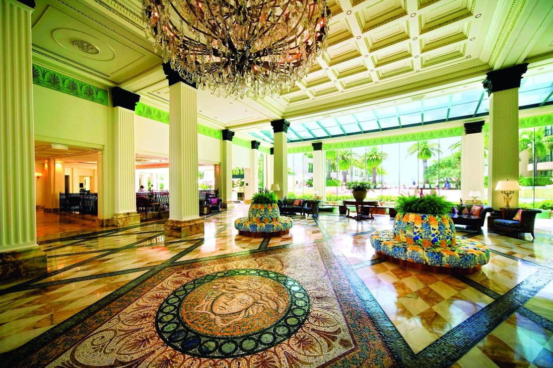 The lobby of Palazzo Versace on Australia’s Gold Coast.