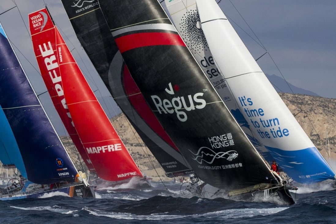 The first leg of the Volvo Ocean Race 2017-18 started on October 22 in  Alicante, Spain. The fleet is scheduled to arrive in Hong Kong in mid-January next year.  (Photo by Pedro Martinez/Volvo Ocean Race.)