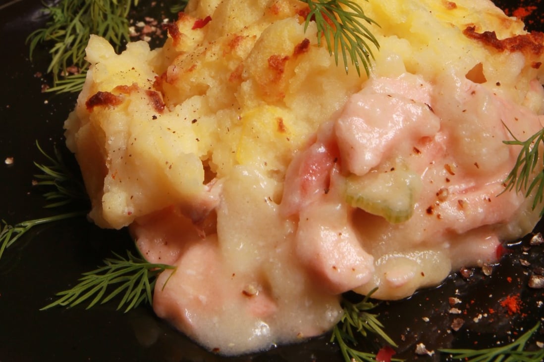 Comfort food with friends recipes salmon, fennel and leek pie, and