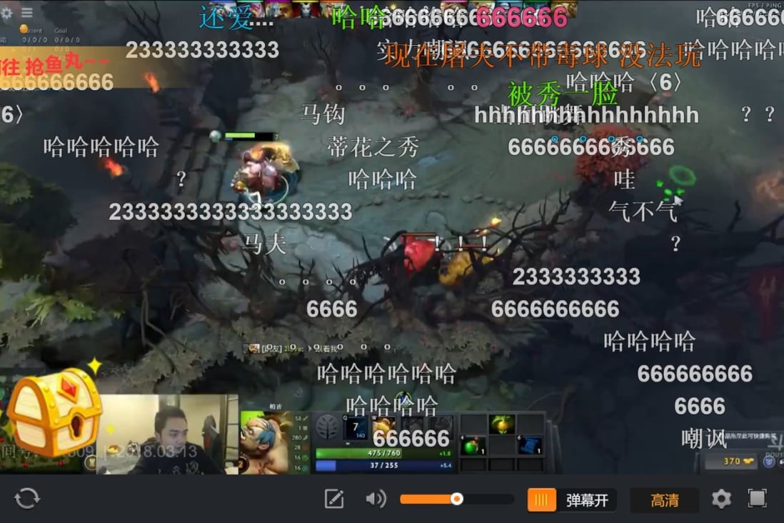 Comments from viewers flying across the screen