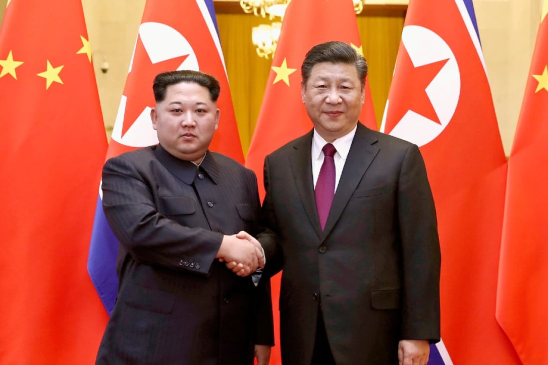 North Korean leader Kim Jong-un and Chinese president Xi Jinping meet in Beijing on March 28, 2018 (Picture: Xinhua via AP)