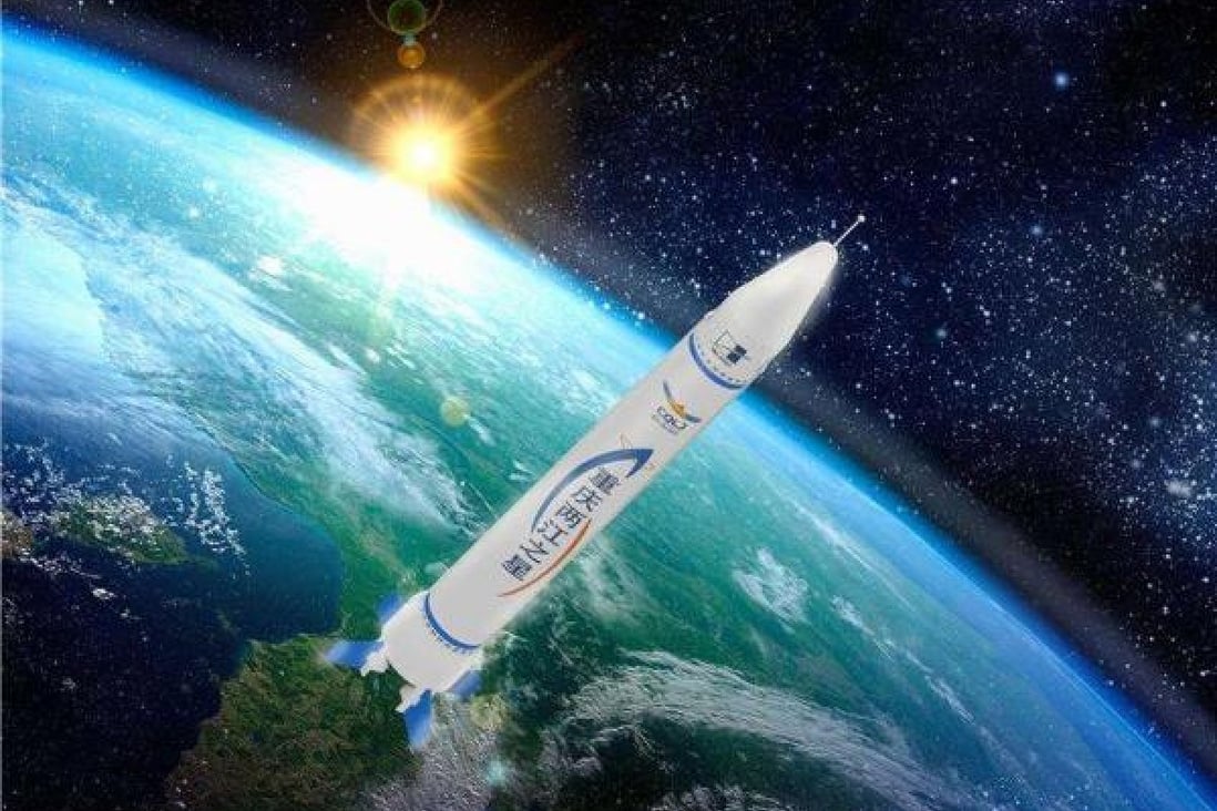 The OneSpace Chongqing Liangjiang Star -- an OS-X model -- is designed for suborbital flights. (Picture: OneSpace) 
