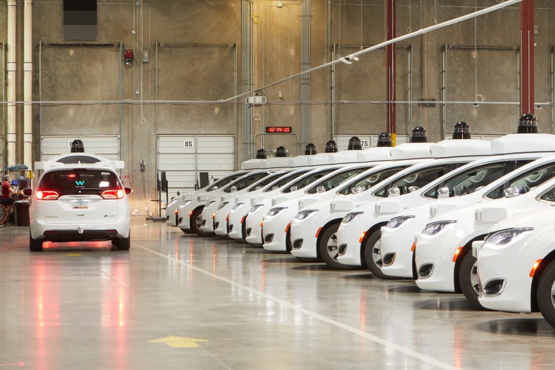 Cars in Waymo’s operations center in Chandler, Arizona. (Picture: Google)
