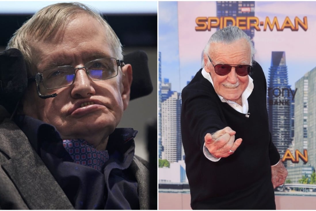 Stephen Hawking at an event in Cambridge, England in 2016 (left) and Stan Lee at the TCL Chinese Theater in Hollywood in 2017. (Pictures: AFP Photo/EPA-EFE)
