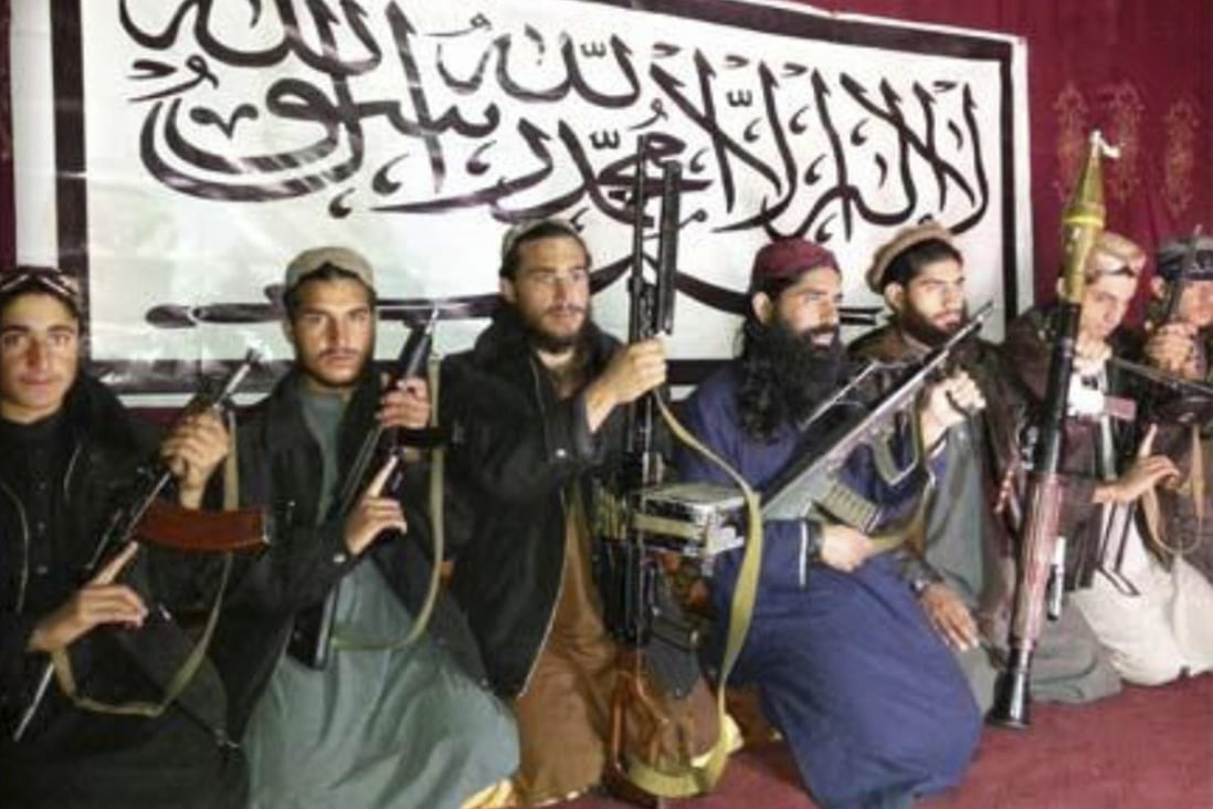 Militants, who the Pakistan Taliban said had attacked the Army Public School in Pehawar on Tuesday, pose with weapons. Photo: Reuters