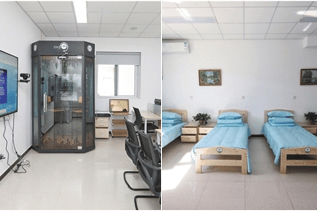 The new clinic has a karaoke booth (left) and allows families to stay with patients (right) during a rehab program that lasts four to six months. (Picture: The Beijing News)