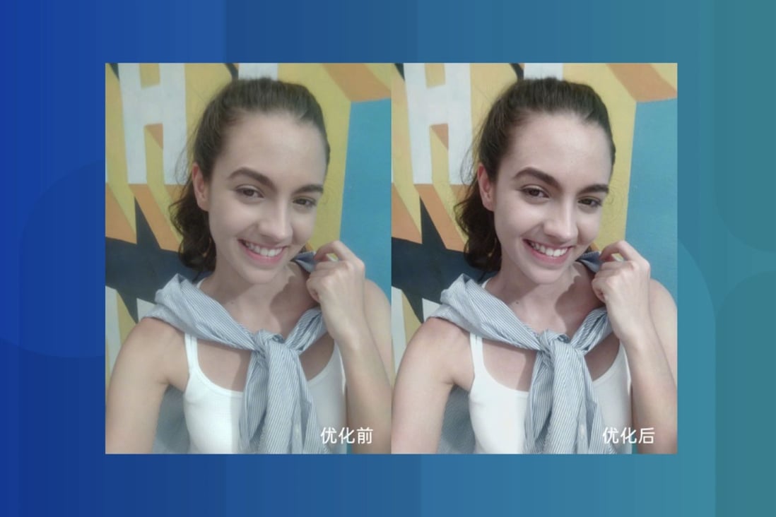 A picture shot with OPPO’s under-display camera, before and after optimization with algorithms. (Picture: OPPO)