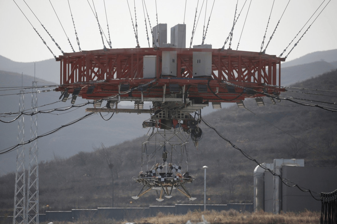 The lander was tested in Huailai, Hebei province, northwest of Beijing. (Picture: Reuters)
