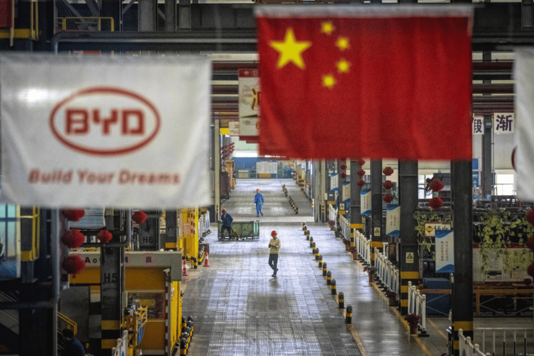 BYD is China’s leading electric car maker. (Picture: EPA)
