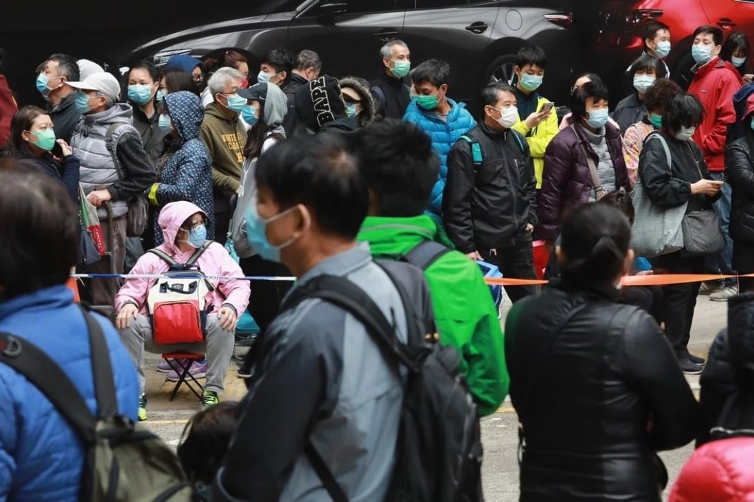 Long queues for surgical masks have become a common sight in Hong Kong as people seek to protect themselves from the new coronavirus. (Picture: May Tse/SCMP)
