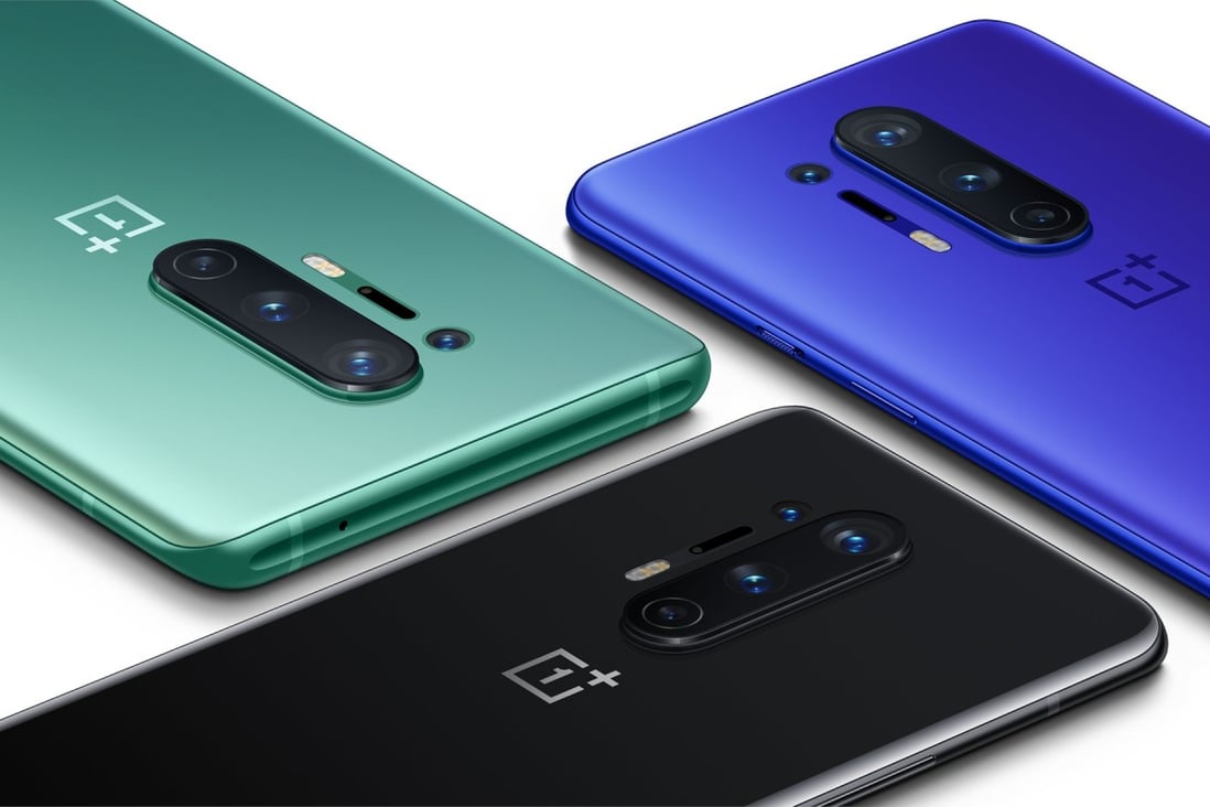 The OnePlus 8 Pro comes in three colors: Onyx Black, Glacial Green and Ultramarine Blue. (Picture: OnePlus)