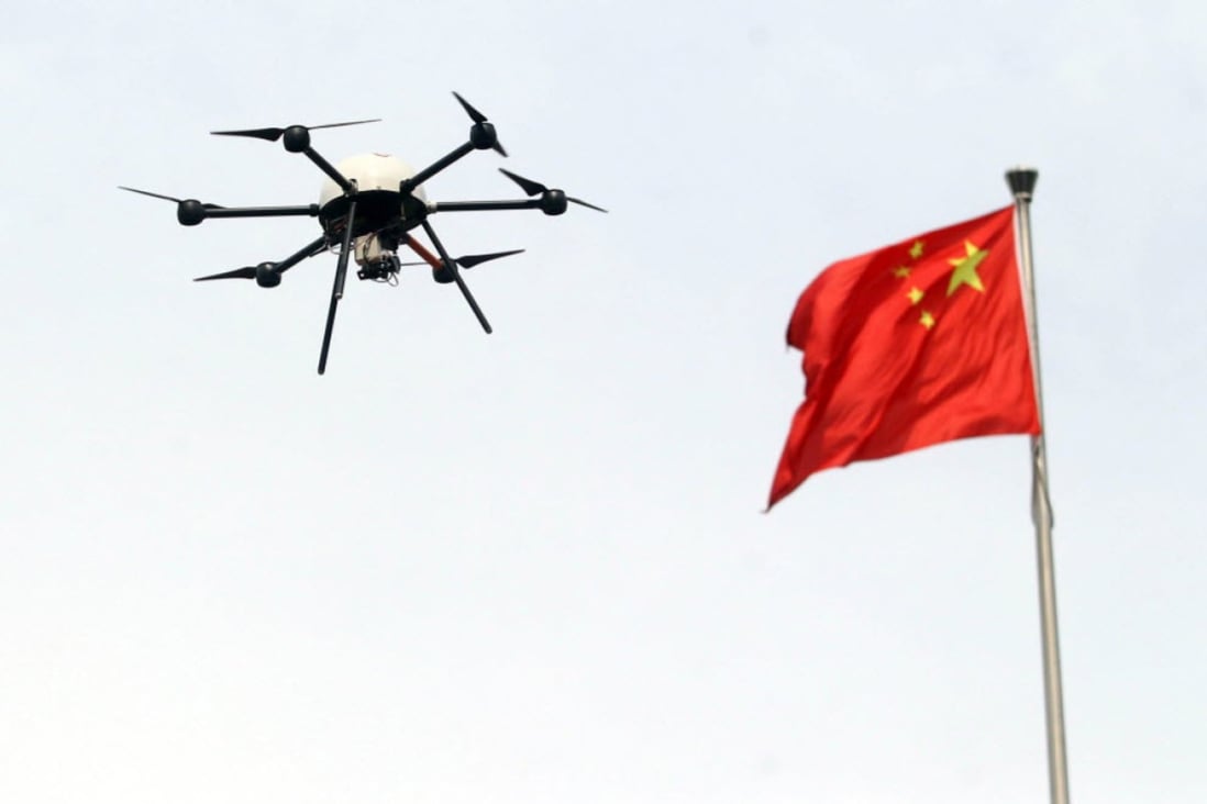 An unmanned aircraft being tested during a campaign for disaster prevention and reduction in Beijing in May 2015. (Picture: AFP)