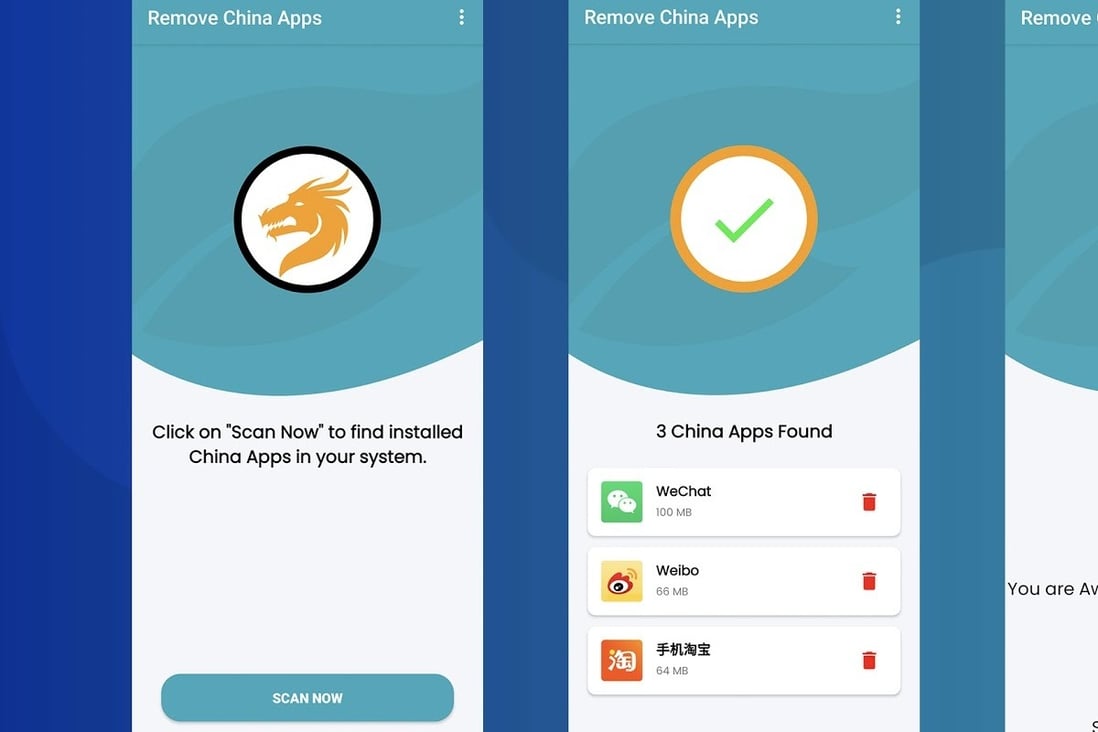 In three steps, Remove China Apps purges your phone of apps it thinks are made in China. (Picture: Remove China Apps)