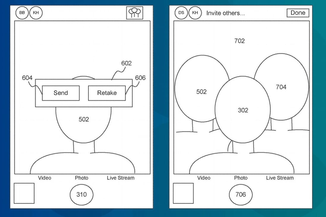These diagrams from Apple’s patent illustrate the idea of a synthetic group selfie. (Picture: Apple via USPTO)