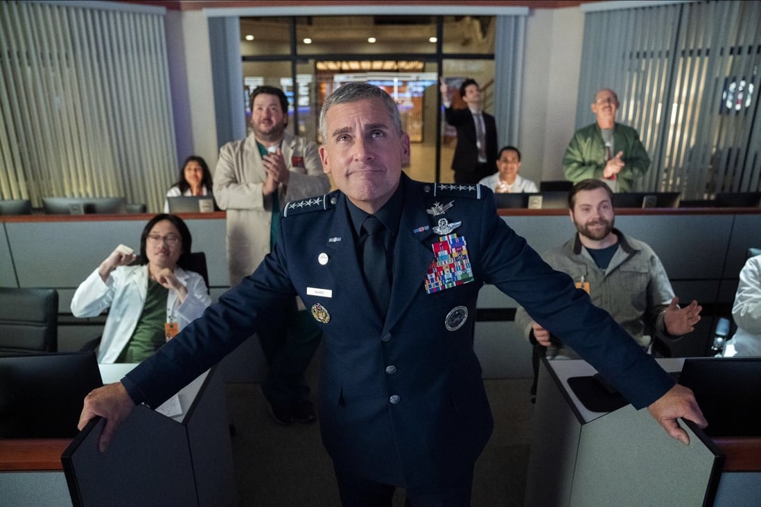 Steve Carell plays a four-star general who heads the newly established Space Force. (Picture: Space Force/Twitter)