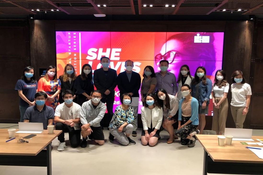 Finalists of the She Loves Tech 2020 Competition with senior level representatives from the Swire Group as one of the strategic partners.