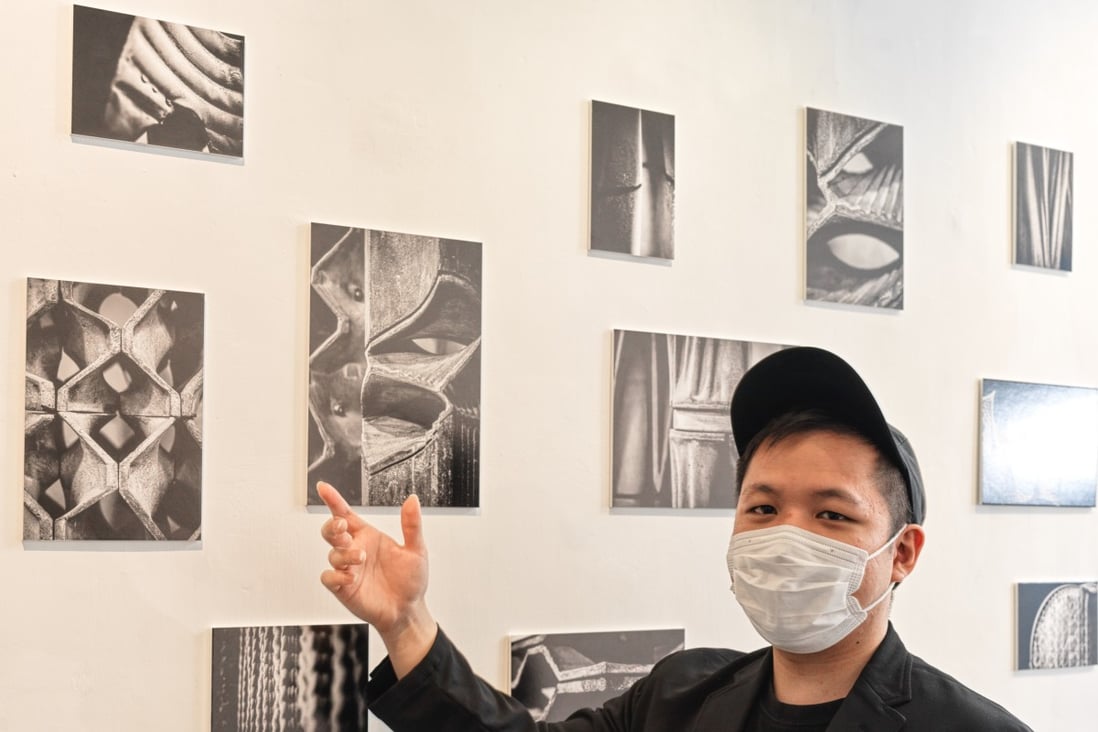University of Hong Kong student Yongki Sunarta presents PLA 3D-printed model photographs at an exhibition of architectural photography at PMQ. Photo: John Butlin