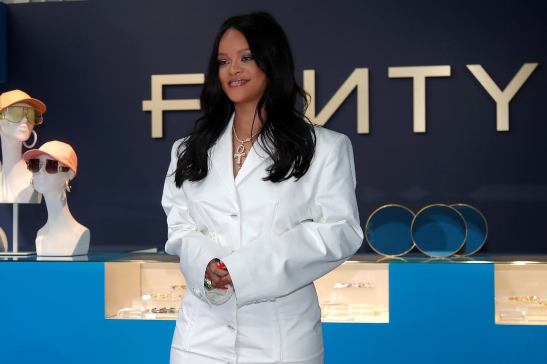 Rihanna poses in a pop-up store to present her first collection with LVMH for Fenty in Paris, France on May 22, 2019. Photo: Reuters