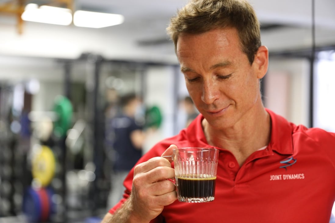 Andrew Cox, owner of Joint Dynamics, is part of a growing army of mushroom coffee drinkers, who drink coffee that contains medicinal mushroom powder. Photo: Nora Tam