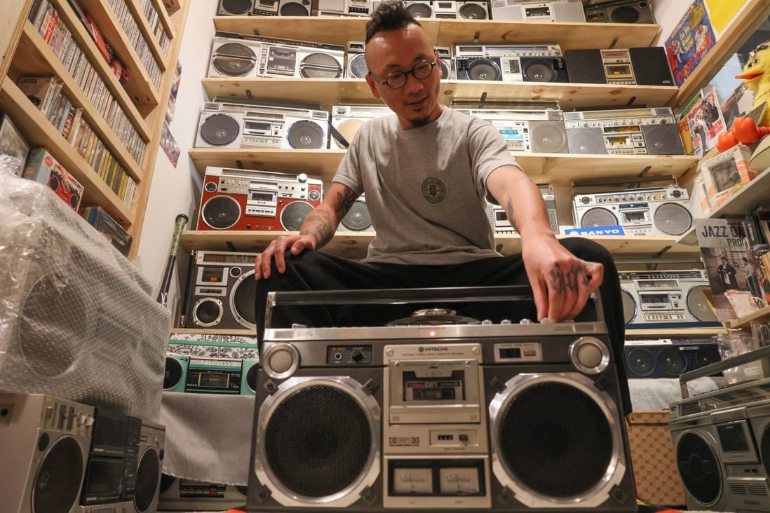 Dreams Chow Yin-chi holds a Hitachi portable stereo radio cassette player. The revival of analogue music formats has been trending around the world for the past couple of years. Photo: Dickson Lee