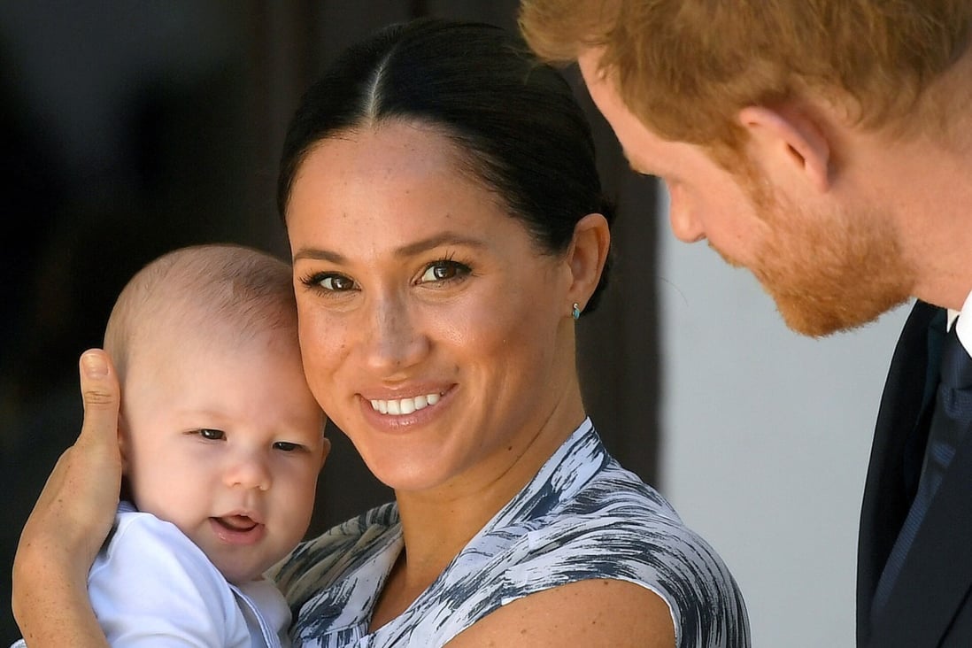 Britain’s Prince Harry and wife Meghan, Duchess of Sussex, with heir son Archie in South Africa in September 2019. The couple decided to give up their status as senior royals for his sake. Photo: Reuters