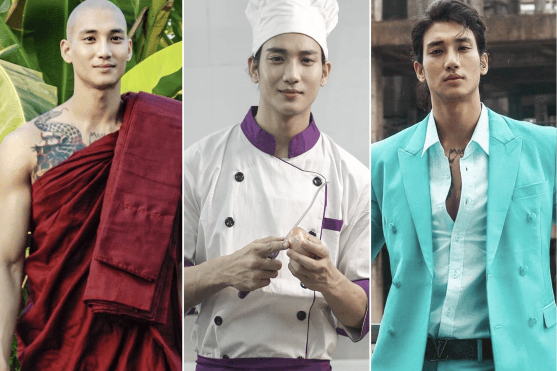 Paing Takhon recently sent netizens into a frenzy with his photos dressed as a monk. Photos: @paing_takhon/Instagram