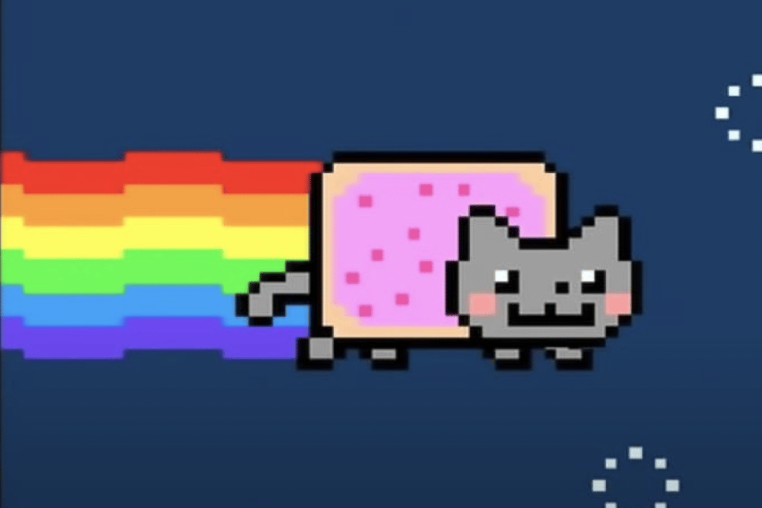 Nyan Cat, a meme that sold for more than half a million dollars. Photo: Nyan Cat/YouTube