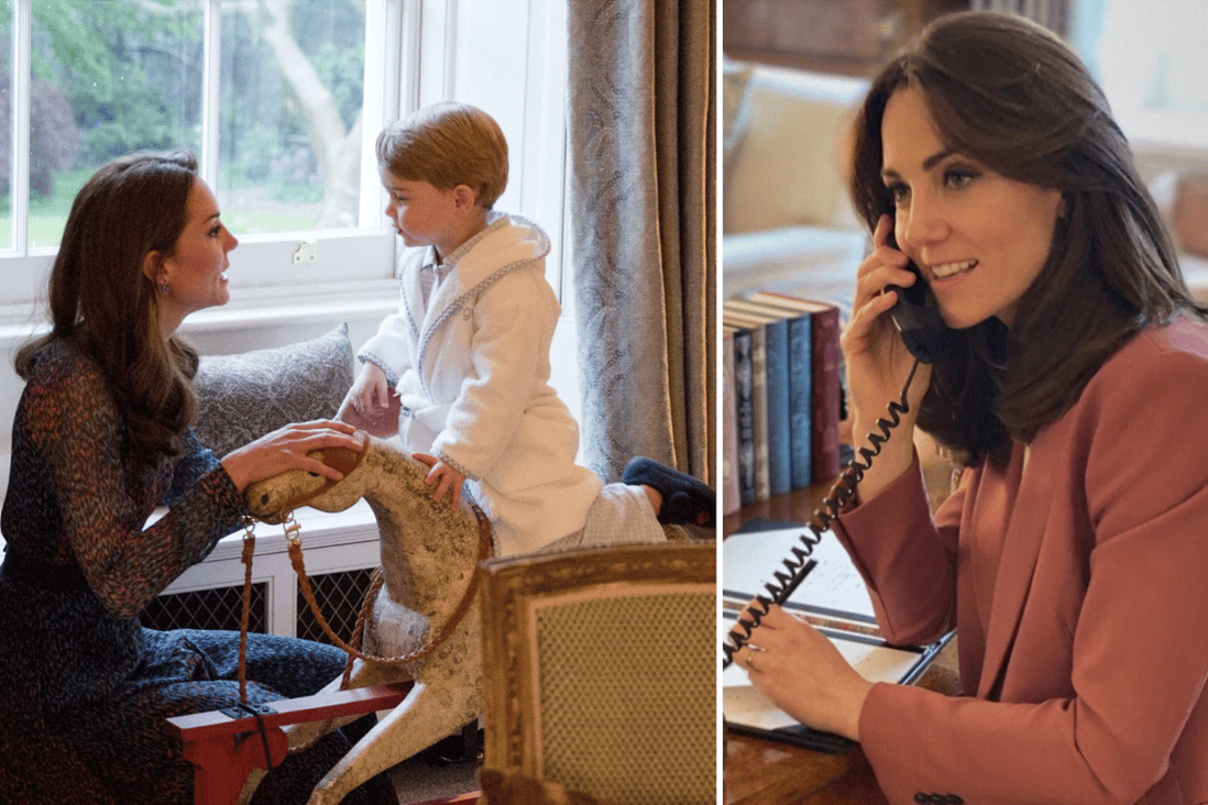 Times that photos of the royal family – including the Duchess of Cambridge seen here with Prince George at Kensington Palace – gave away details of their homes. Photo: EPA, @theroyalfamily/Instagram