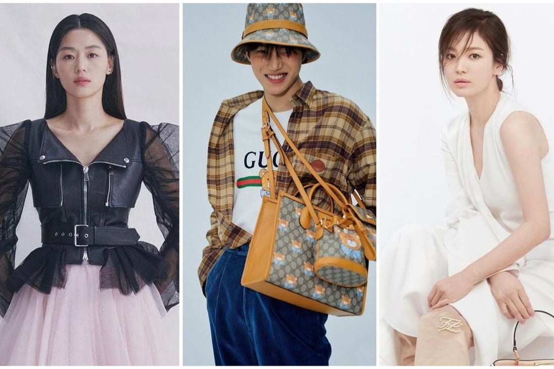 K-pop’s fashion kings and queens: Jun Ji-hyun, Kai and Song Hye-kyo. Photos: @junjihyunpage; @zkdlin; @kyo1122/Instagram