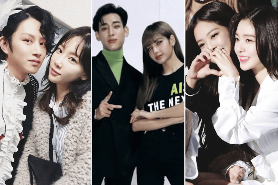 Super Junior’s Heechul and Girls’ Generation’s Taeyeon, former Got7 member Bambam and Blackpink’s Lisa, and Jennie and Red Velvet’s Irene. Photos: @SMTown_SNSD; @soompi; @Baejoohyunews/Twitter

·