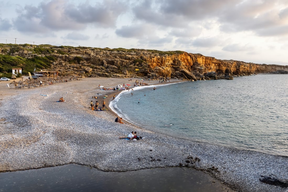 Geropotamos beach in Panormos, Greece. The country will open to tourists from May 14. Photo: Getty Images