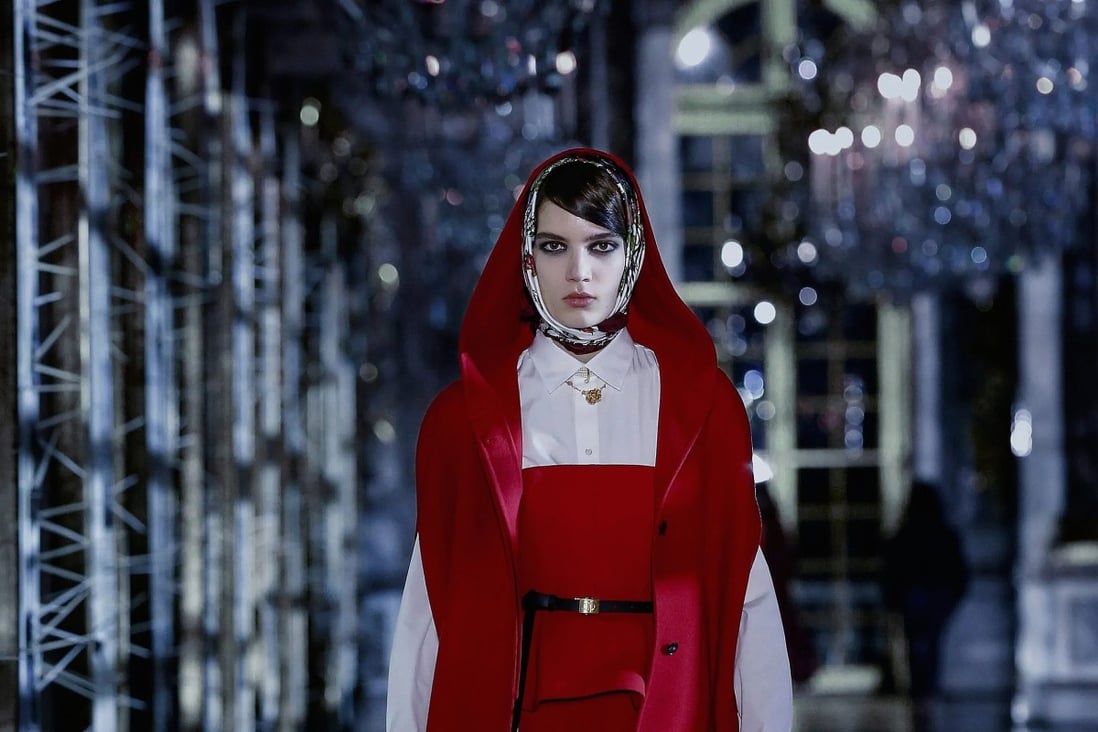 Little Red Riding Hood is just one of the fairy tale references spotted in Christian Dior’s show for Paris Fashion Week. Photo: Christian Dior via Xinhua
