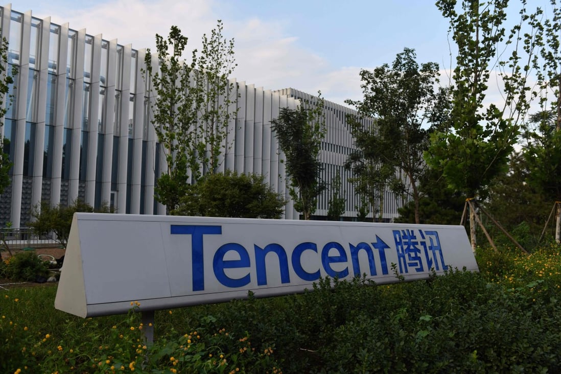 The headquarters of Tencent in Beijing. Photo: AFP