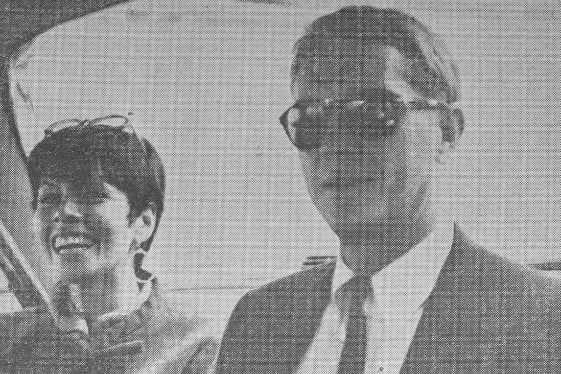 Steve McQueen and his wife Neile Adams arrive in Hong Kong, in March 1966. Photo: SCMP
