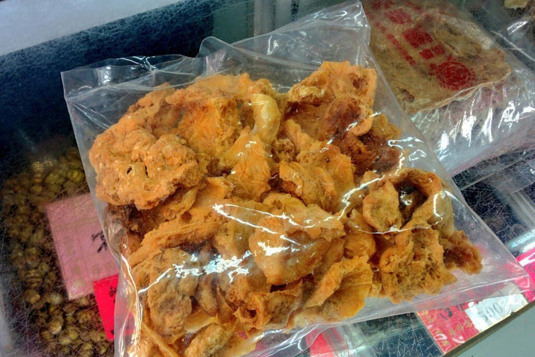 Human placenta biscuits on sale at a Traditional Chinese Medicine shop. Photo: SCMP