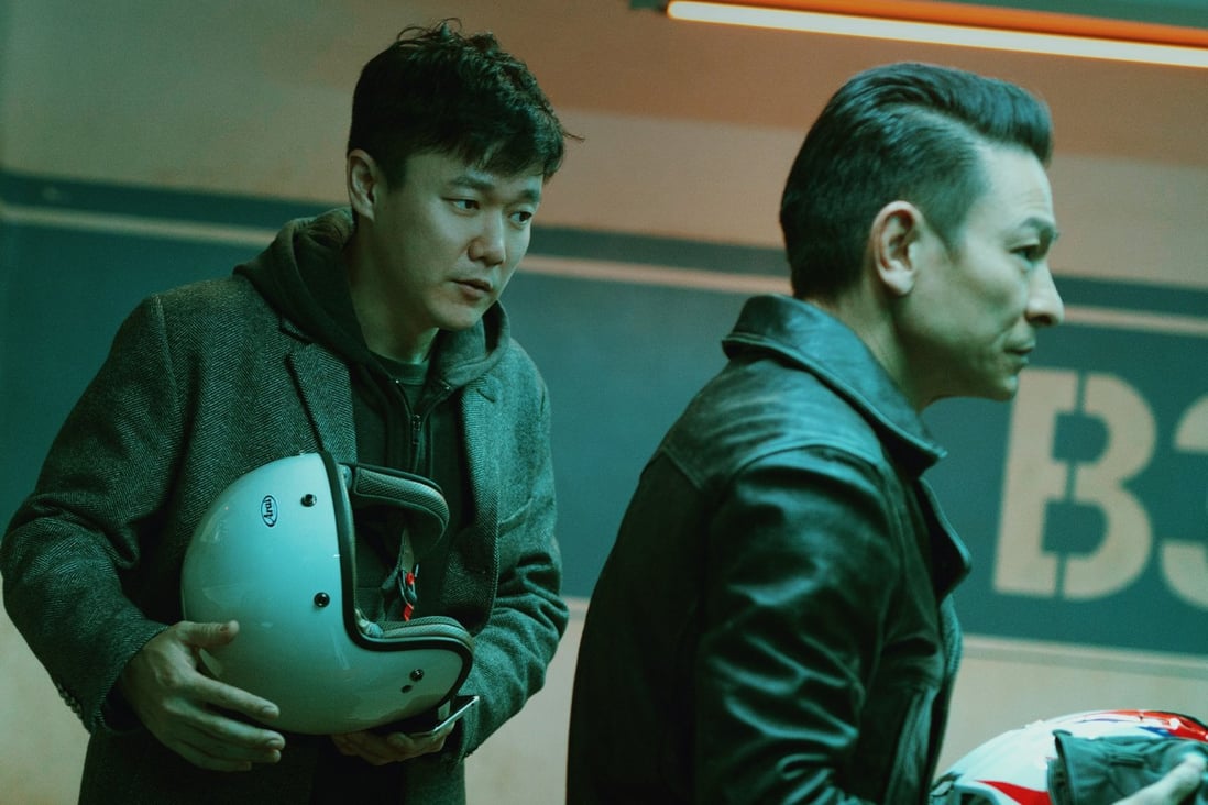 Andy Lau (right) and Xiao Yang in a still from Endgame (category IIB, Cantonese), directed by Rao Xiaozhi.