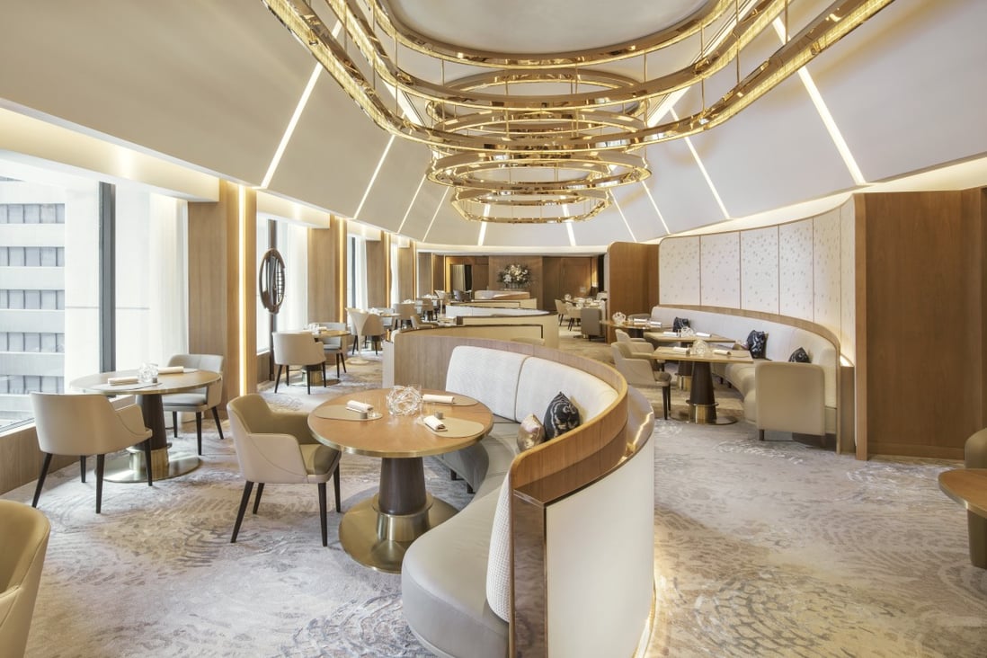 Two-Michelin-starred Amber’s elegant interior is by Tihany Design. Photo: handout