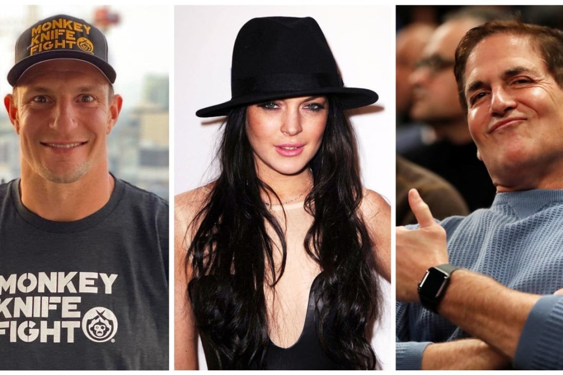 Rob Gronkowski, Lindsay Lohan, and Mark Cuban are all riding the NFT train. Photos: @gronk/Instagram, @guypewsey; @marc_oconnell/Twitter