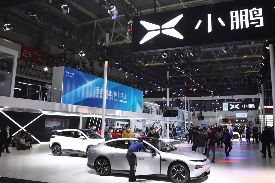 An Xpeng P7 electric car is seen during 2020 Beijing International Automotive Exhibition in September 2020. Photo: Getty Images