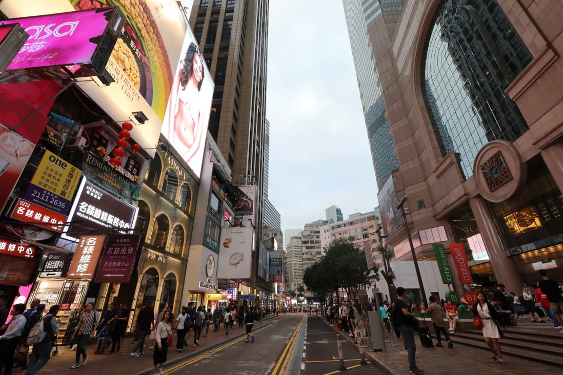 Several luxury brands have closed their outlets or moved to smaller shops in Russell Street because of deteriorating market conditions. Photo: Dickson Lee