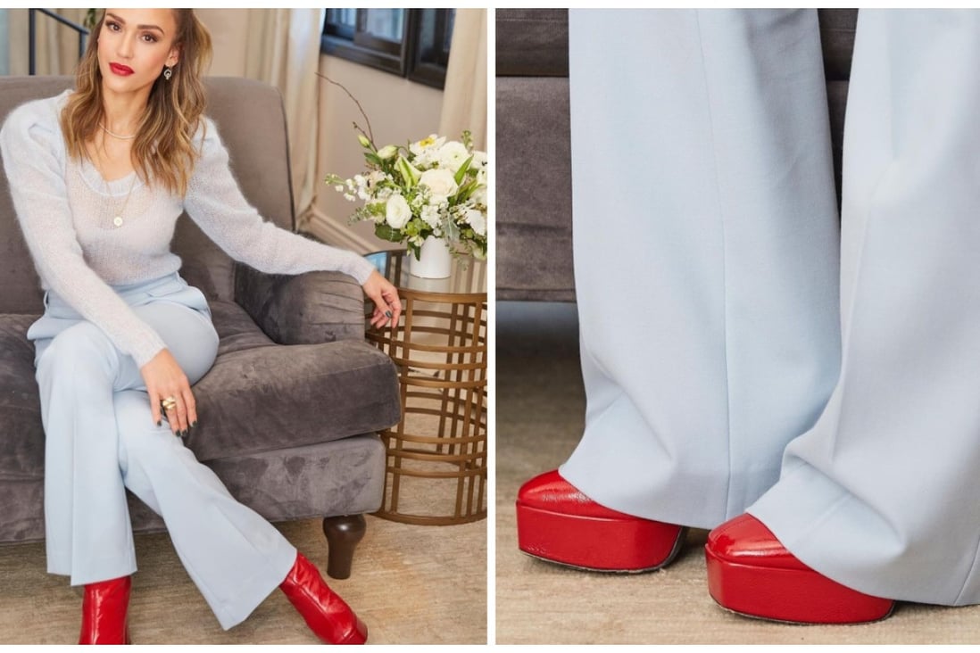 Jessica Alba in her red heels. Photo: @jessicaalba/ Instagram