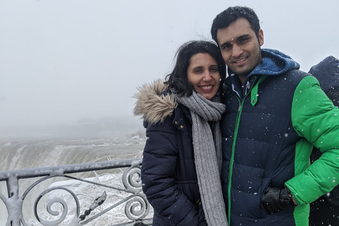 Zenia Irani and her husband Binoy Parikh in Canada, their new home. Photo: Zenia Irani