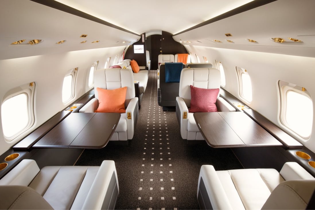 VistaJet, a global private jet charter business, was founded by Thomas Flohr and operates a fleet of planes including the Bombardier Global 7500 shown here. Photo: VistaJet